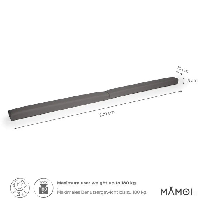 MAMOI® Poutre gymnastique pliable pour enfant (longueur de la pièce 200 cm), Accessoires de gym pour enfants, Poutres anti-dérapant et pratique à transporter-2