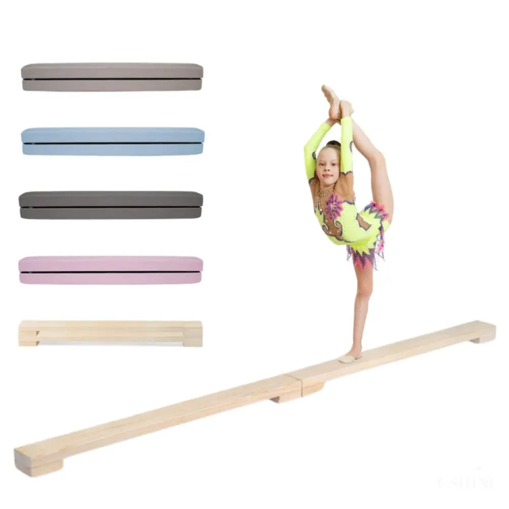 MAMOI® Poutre gymnastique pliable pour enfant (longueur de la pièce 200 cm), Accessoires de gym pour enfants, Poutres anti-dérapant et pratique à transporter-0