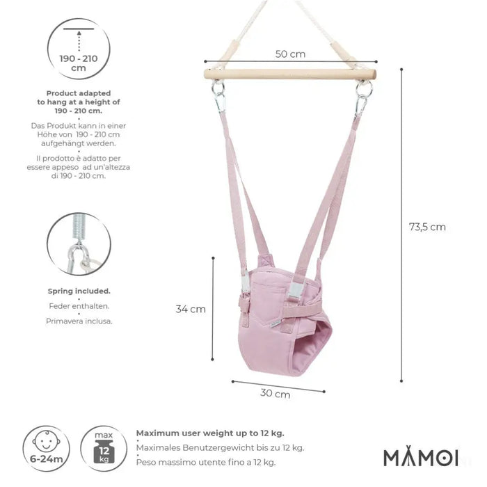 MAMOI® Sauteur suspendus pour bebe â partir de 6 mois, Jumperoo balancoire interieur, Sièges balançoire de porte, Transat balancelle, Baby bouncer et jolly jumper, Door swing-2