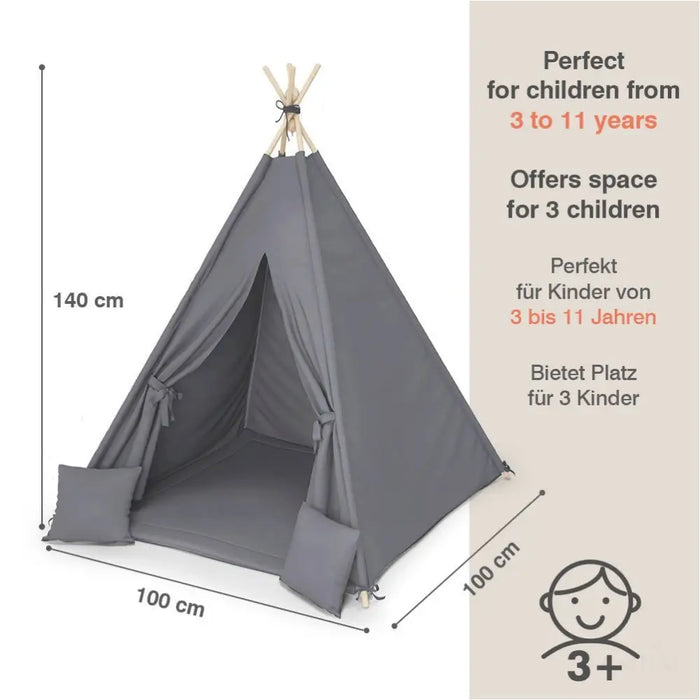 MAMOI® Tipi tente pour enfant, Teepee interieur pour bebe et enfants, Tipee cabane sensorielle pour chambre bébé, Tipis avec tapis, Tente de jeux pour fille et garcon-1