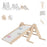 MAMOI® Triangle descalade avec toboggan interieur pour enfant, Mur escalade intérieur en bois pour bebe à partir de 1/2/3 an, Motricité libre montessori-0