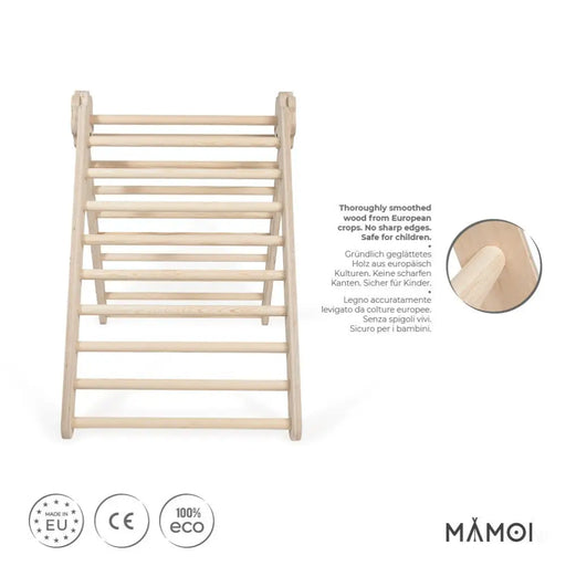 MAMOI® Triangle descalade interieur pour enfant, Mur escalade intérieur en bois pour bebe à partir de 1/2/3 an, Motricité libre montessori-1