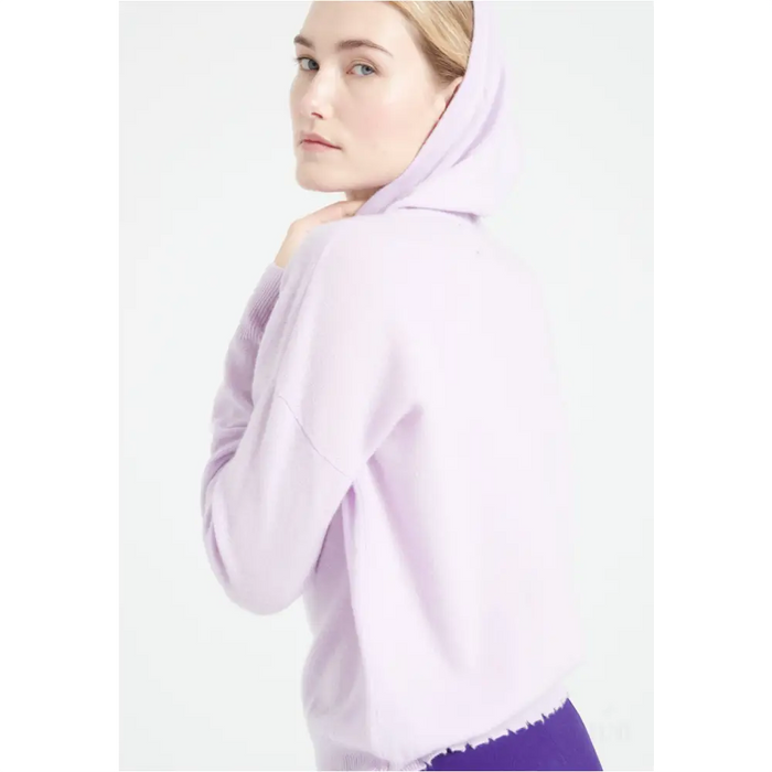 MIA 16 Sweat à capuche en cachemire avec finitions ciselées lilas-3