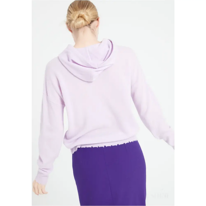 MIA 16 Sweat à capuche en cachemire avec finitions ciselées lilas-4