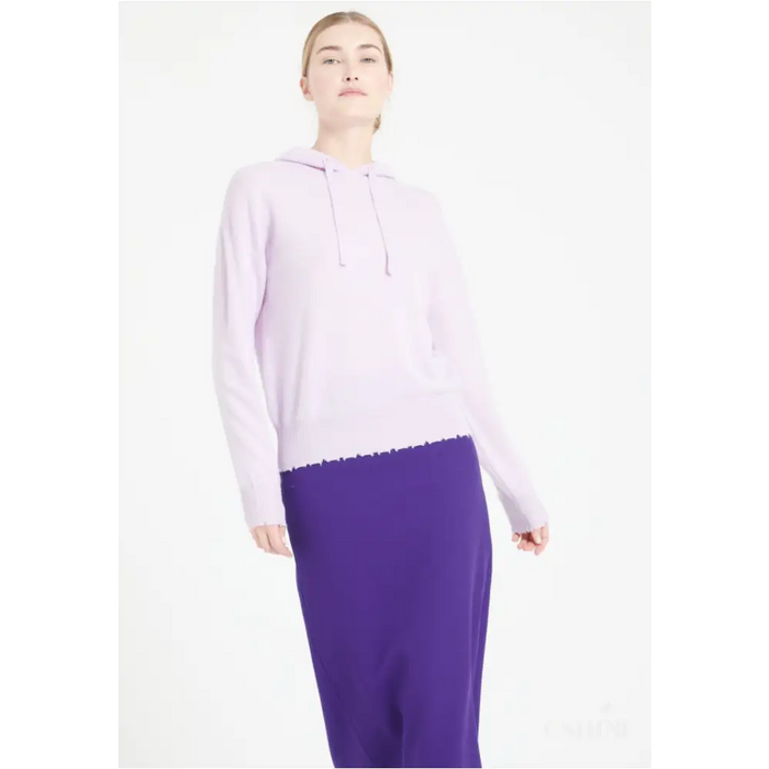 MIA 16 Sweat à capuche en cachemire avec finitions ciselées lilas-2