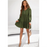 Mini-robe verte bouffantes et à plusieurs niveaux-8