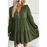 Mini-robe verte bouffantes et à plusieurs niveaux-3