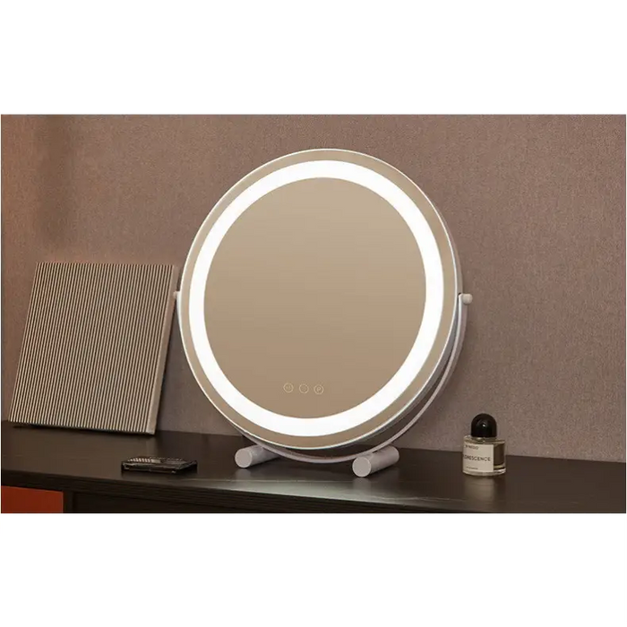 Miroir de Maquillage Nordique LED - Blanc 30cm / Charge