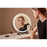 Miroir de Maquillage Nordique LED - Noir 30cm / Charge