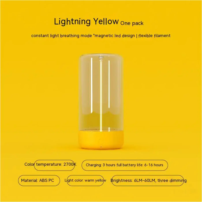 Nouvelle Lampe de Camping LED Type-c Rechargeable - JAUNE