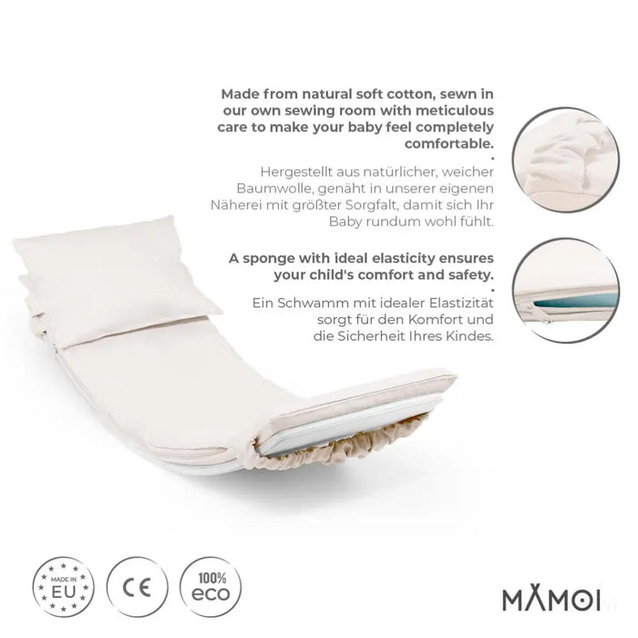 MAMOI® Oreiller de Planche D`équilibre Beige | Tapis de Planche D'équilibre | Tapis de Balance Board | Matériau de la Planche D`équilibre | Coussin pour Balance Board | CE | 100% ECO | Made in EU-1