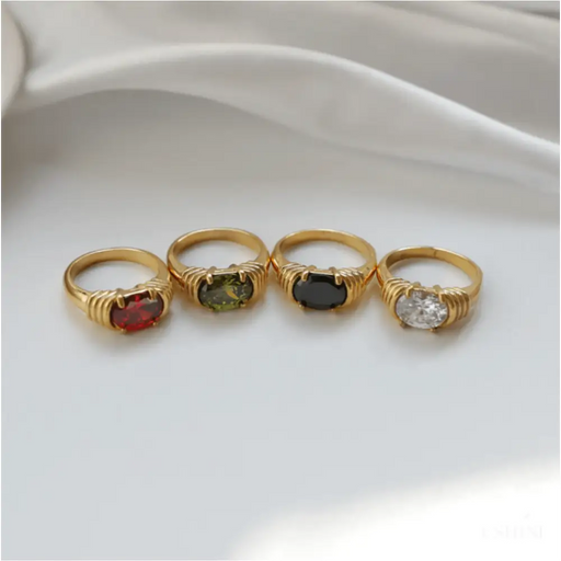 Owen - Textured Statement Crystal Rings-0