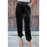 Pantalon de jogging en velours uni noir-0