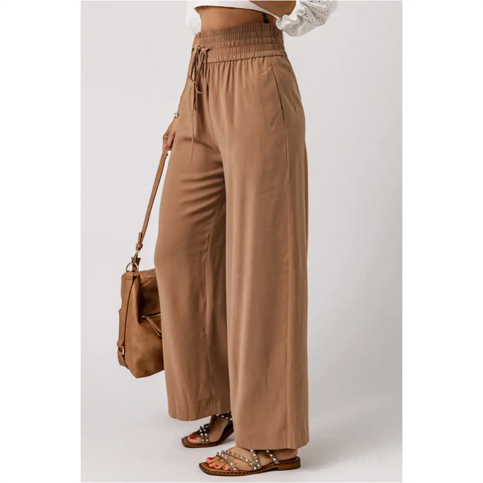 Pantalon décontracté marron-1