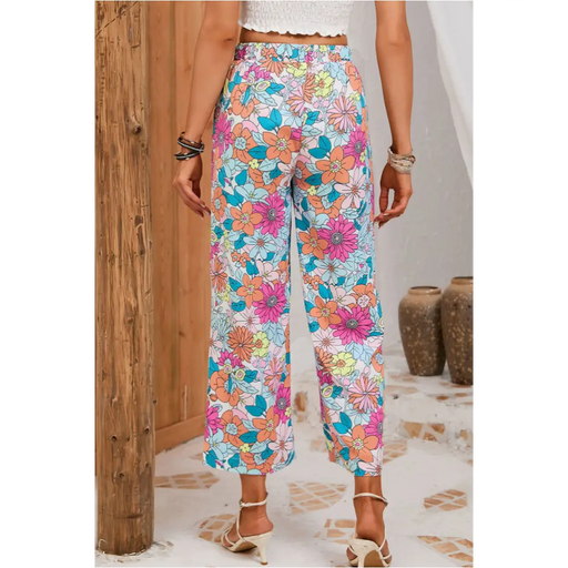 Pantalon floral multicolore-1