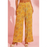 Pantalon Jaune imprimé floral bohème -0