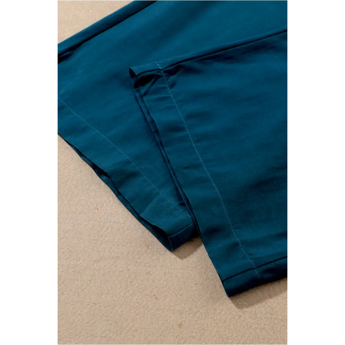 Pantalon large décontracté  bleu-10