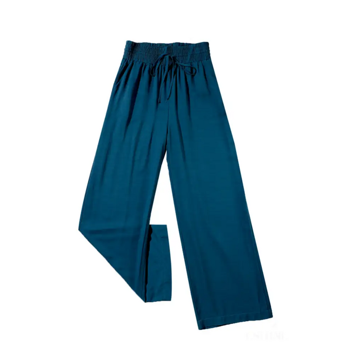 Pantalon large décontracté  bleu-13