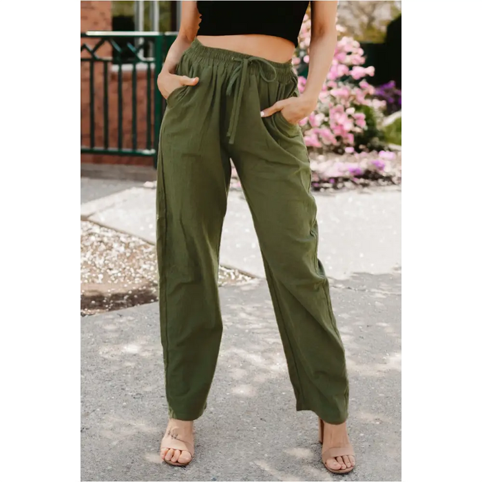 Pantalon long à jambes droites khaki-4