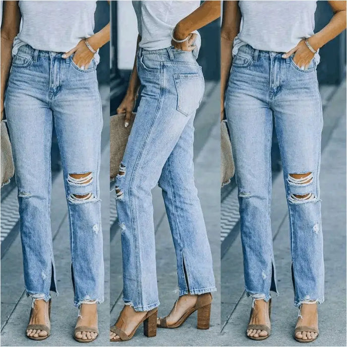 Pantalon Skinny en Denim Bleu Clair - Jean / Pantalons Femme