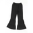 Pantalon taille haute cloche texturé noir-10