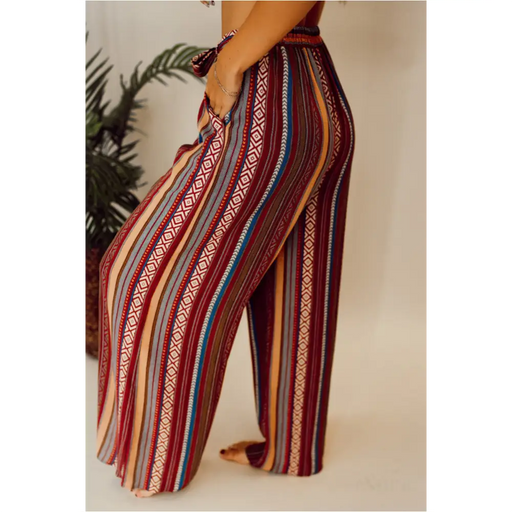 Pantalon taille nouée-1