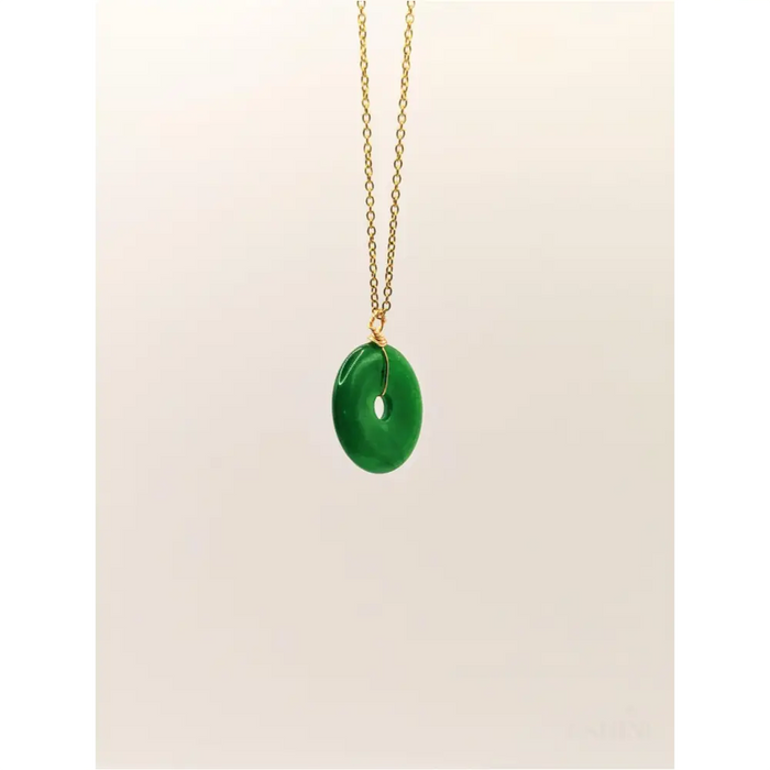 Pendentif Donut en Jade de Malaisie-1