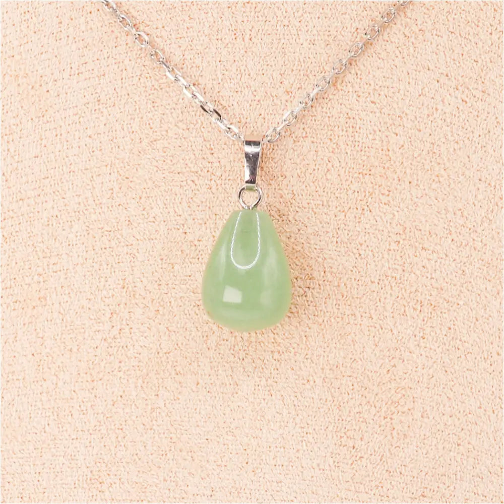 Pendentif | Goutte en Aventurine verte-0