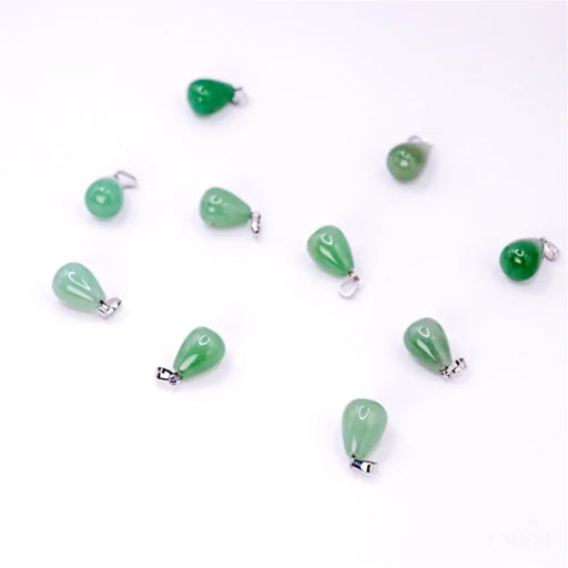 Pendentif | Goutte en Aventurine verte-1