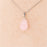 Pendentif | Goutte en Quartz rose-0