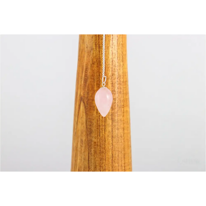 Pendule Goutte - Quartz rose-1