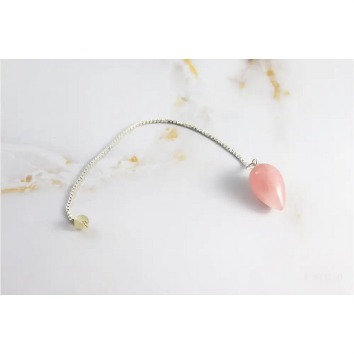 Pendule Goutte - Quartz rose-2