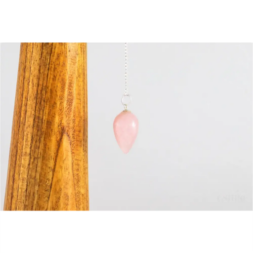 Pendule Goutte - Quartz rose-0