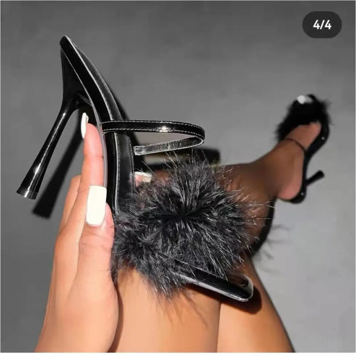 Petit Talons élégantes à talons hauts pour femmes - Noir