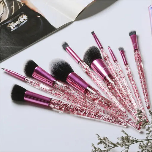 Pinceaux à Maquillage - Rose / 10pcs - Pinceaux