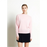 RIA 2 Pull col rond oversize en cachemire rose baby-0