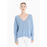 RIA 3 Pull col V profond oversize en cachemire bleu ciel-0