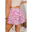 Rose Leopard Print Flutter Casual Shorts-1