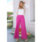 Rose - Pantalon large à taille élastique et poches-6