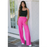 Rose - Pantalon large à taille élastique et poches-9