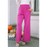 Rose - Pantalon large à taille élastique et poches-0