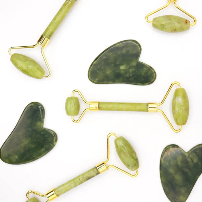 Rouleau et Gua-Sha en Jade naturel-3