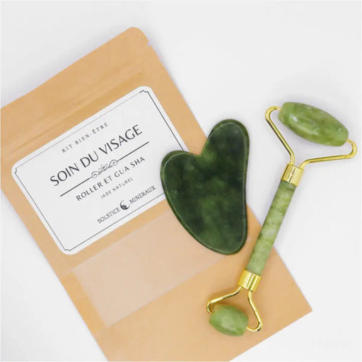 Rouleau et Gua-Sha en Jade naturel-0