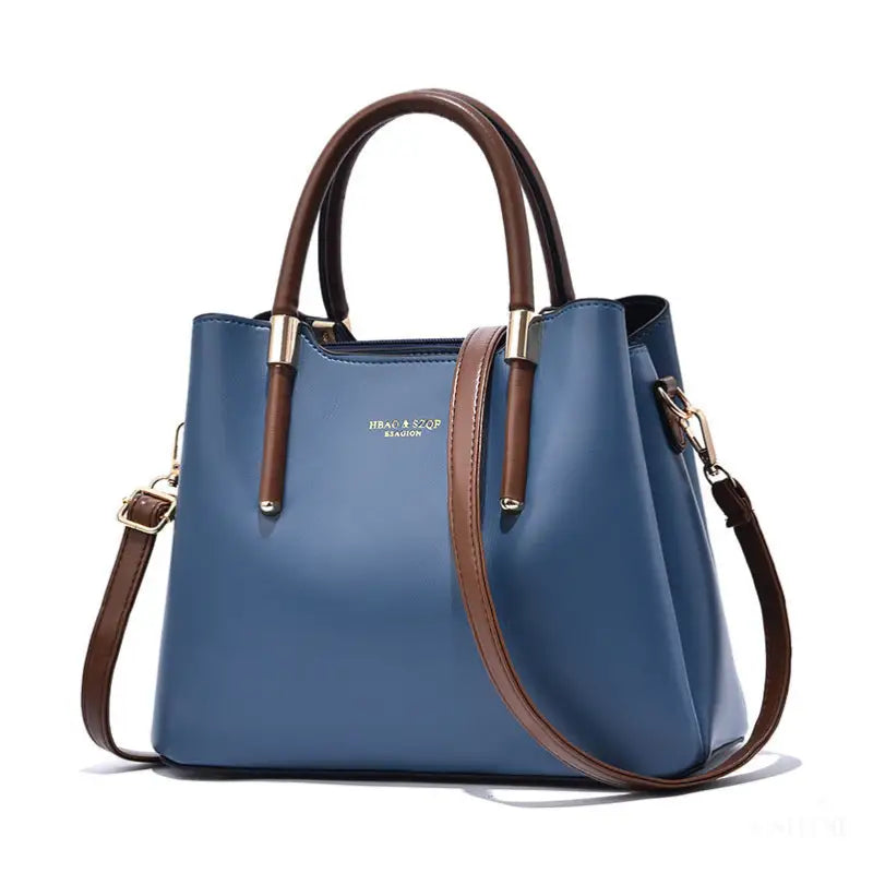 Sac à main de grande taille pour femme - Bleu foncé