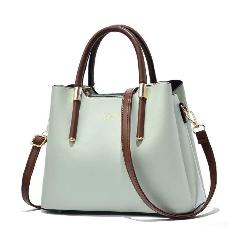 Sac à main de grande taille pour femme - Vert menthe