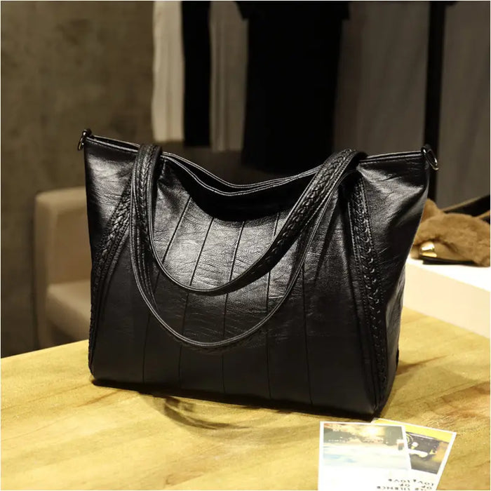 Sac en Cuir de Mouton - Noir - Sacs de jour