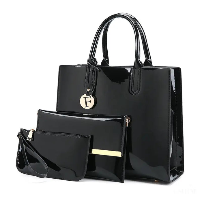 Sac En Cuir Verni - Set Noir - Sacs de jour