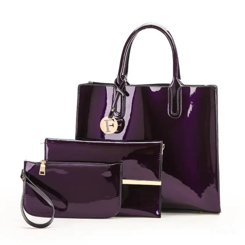 Sac En Cuir Verni - Set Violet - Sacs de jour