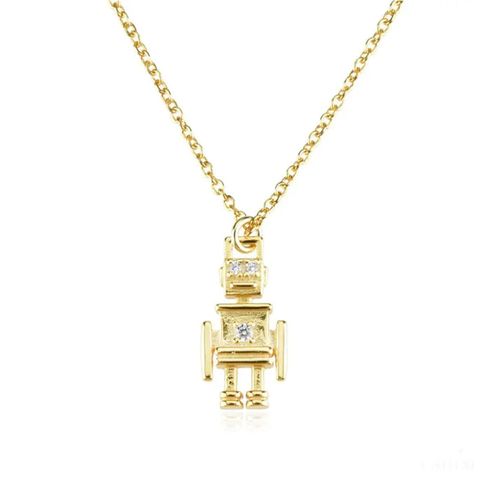 Sam - Collier pendentif robot -0