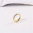 Samoa - Dainty Baguette Crystal Gold Band-5